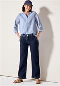 Gestreifte Seersucker Bluse blouse blue