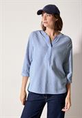 Gestreifte Seersucker Bluse blouse blue