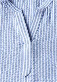 Gestreifte Seersucker Bluse blouse blue