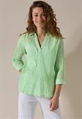 Gestreifte Seersucker Bluse iced neon green