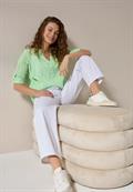 Gestreifte Seersucker Bluse iced neon green