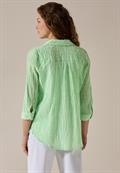 Gestreifte Seersucker Bluse iced neon green
