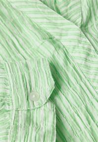 Gestreifte Seersucker Bluse iced neon green