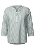 Gestreifte Seersucker Bluse slate khaki