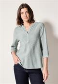 Gestreifte Seersucker Bluse slate khaki