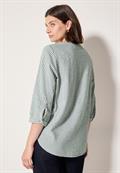 Gestreifte Seersucker Bluse slate khaki