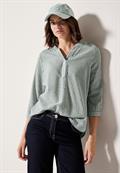 Gestreifte Seersucker Bluse slate khaki