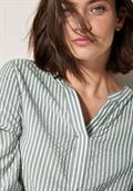 Gestreifte Seersucker Bluse slate khaki