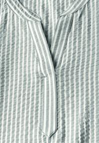 Gestreifte Seersucker Bluse slate khaki
