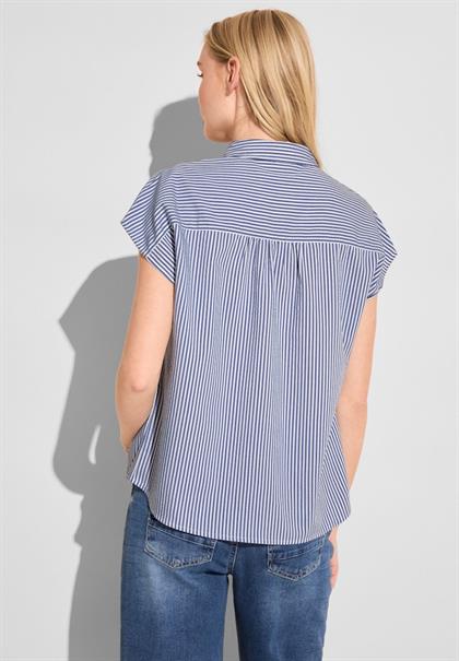 Gestreifte Sommer Bluse original blue