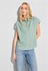 Gestreifte Sommer Bluse soft moss green