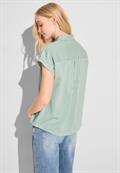 Gestreifte Sommer Bluse soft moss green