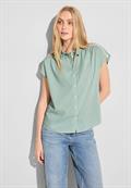 Gestreifte Sommer Bluse soft moss green