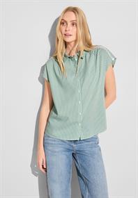 Gestreifte Sommer Bluse soft moss green