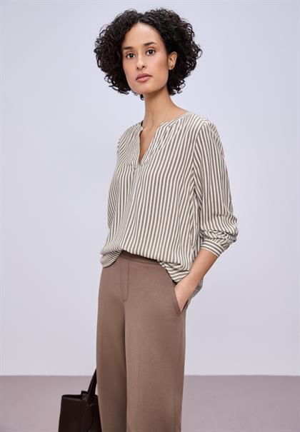 Gestreifte Tunika light terra mocha