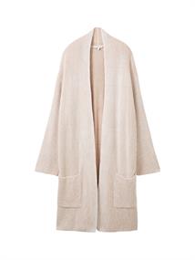Gestreifter Cardigan offwhite beige plaited rib