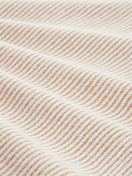 Gestreifter Cardigan offwhite beige plaited rib