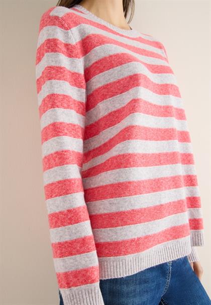 Gestreifter Melange Pullover pumkin orange