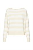 Gestreifter Pullover aus Baumwolle-Leinen-Mix cream beige 3