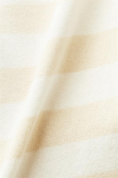 Gestreifter Pullover aus Baumwolle-Leinen-Mix cream beige 3