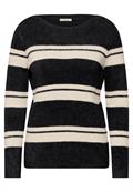 Gestreifter Pullover black