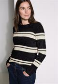 Gestreifter Pullover black