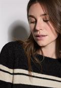 Gestreifter Pullover black