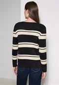 Gestreifter Pullover black