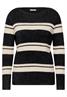 Gestreifter Pullover black