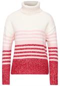 Gestreifter Strickpullover petal rose