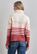 Gestreifter Strickpullover petal rose