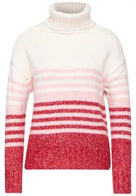 Gestreifter Strickpullover petal rose