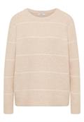 Gestreifter Strukturpullover desert beige melange