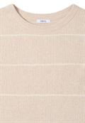 Gestreifter Strukturpullover desert beige melange