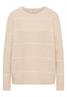 Gestreifter Strukturpullover desert beige melange