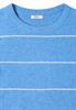 Gestreifter Strukturpullover fountain blue melange