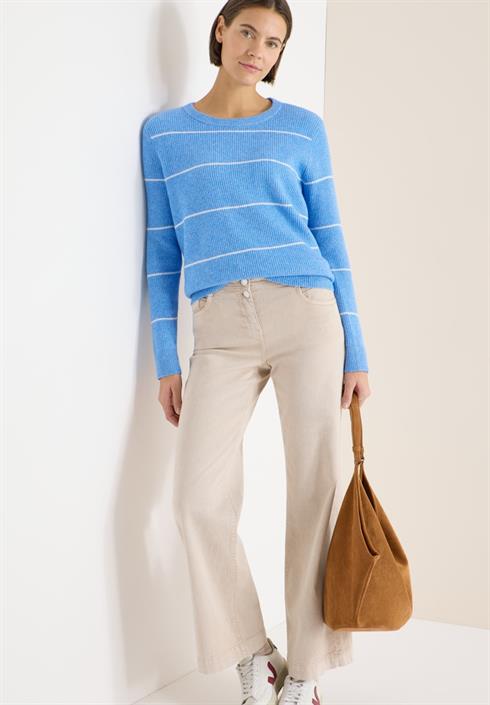 gestreifter-strukturpullover-fountain-blue-melange