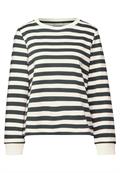 Gestreifter Sweater marshy green