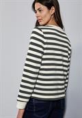 Gestreifter Sweater marshy green