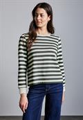 Gestreifter Sweater marshy green