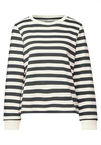 Gestreifter Sweater marshy green
