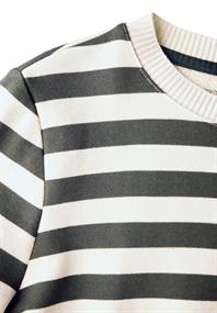 Gestreifter Sweater marshy green