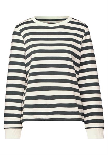 Gestreifter Sweater marshy green