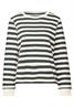 Gestreifter Sweater marshy green