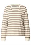 Gestreifter Sweater safari beige