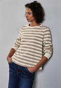 Gestreifter Sweater safari beige