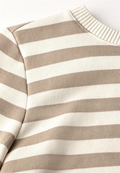 Gestreifter Sweater safari beige
