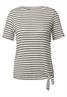 Gestreiftes Ajour T-Shirt light beige