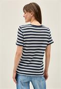 Gestreiftes Ajour T-Shirt urban navy blue