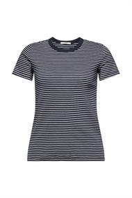 Gestreiftes Baumwoll-T-Shirt navy